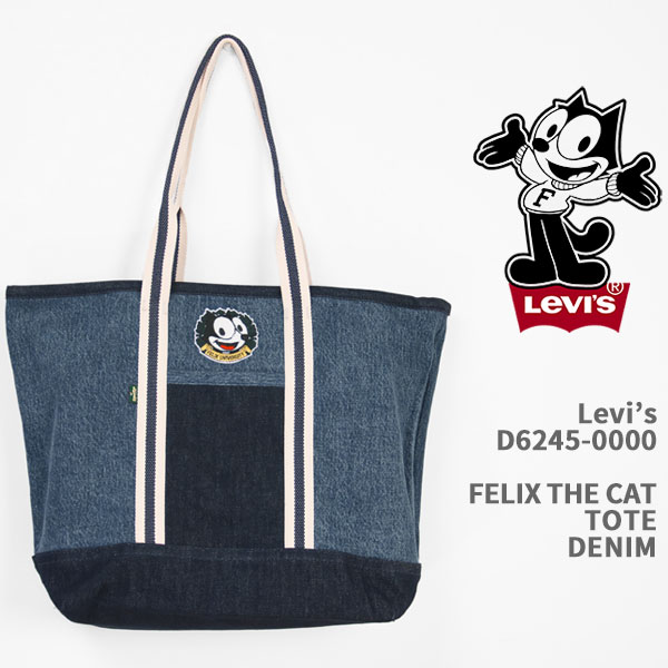 Levi 039 s リーバイス フィリックス トートバッグ デニム LEVI 039 S FELIX THE CAT DENIM TOTE D6245-0001【国内正規品/手提げカバン/コラボ】