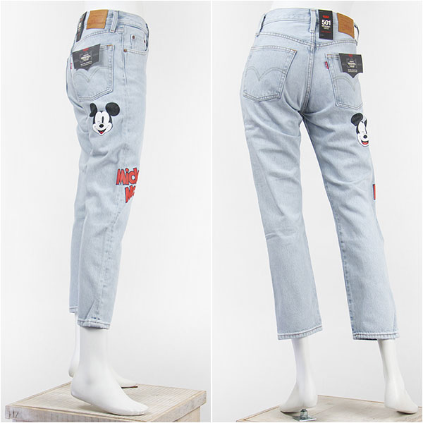 【国内正規品】Levi's リーバイス ミッキーマウス レディース 501 クロップド ボタンフライ デニム LEVI'S x Disney COLLECTION MICKEY MOUSE WOMEN'S PREMIUM 501 CROPPED 36200-0009【プレミアム・オリジナル・BIG E レッドタブ・ジーンズ・送料無料】
