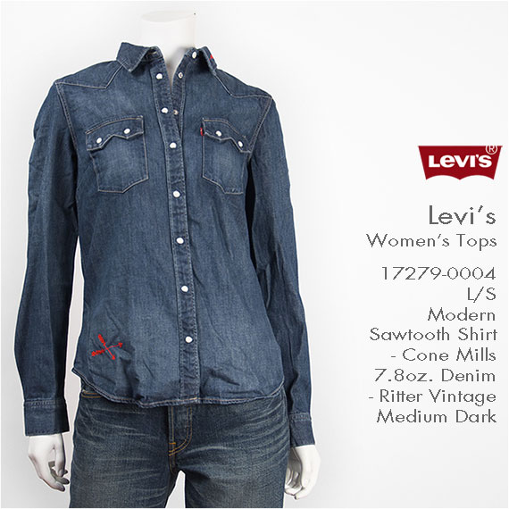 Levi's ꡼Х ǥ  ȥ ǥ˥ åӥơߥǥ Levi's Women's Tops Modern Sawtooth Shirt 17279-0004 Ĺµ ɽsmtb-tk