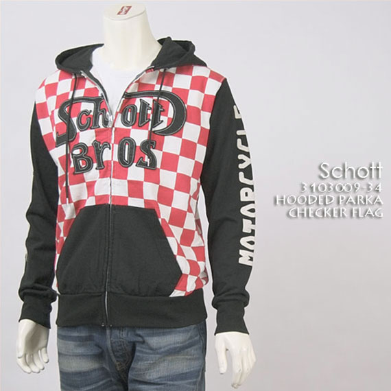 Rakuten - 【送料無料】 ショット・フーデッド・パーカー / チェッカーフラッグ ( SCHOTT HOODED PARKA CHECKER FLAG 3103009-34 )【smtb-tk】