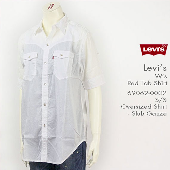 【送料無料】Levi's レディースリーバイス 半袖オーバーサイズドシャツ スラブガーゼ Lady's Levi's Red Tab Shirt 69062-0002【smtb-tk】