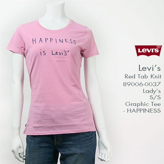 Levi's レディースリーバイス 半袖グラフィックTシャツ HAPPINESS Lady's Levi's Red Tab Knit 89006-0037のサムネイル