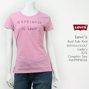 Levi's レディースリーバイス 半袖グラフィックTシャツ HAPPINESS Lady's Levi's Red Tab Knit 89006-0037