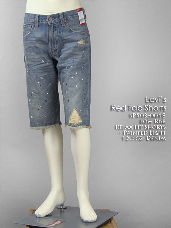 【送料無料】リーバイス ローライズ リラックスフィット ショートパンツ / ペインテッドライト / 12.5ozデニム ( Levi 039 s Red Tab Shorts SP503-0018 )【ジーンズ】【ハーフパンツ】【smtb-tk】