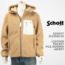 Schott Vbg v |Pbg {At[X WPbg X^[ SCHOTT LEATHER POCKET PILE JACKET 3112058-05yKi/pCz