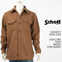 Schott Vbg E[ CPO Vc AJCf SCHOTT USA LINE 7810 WOOL CPO SHIRT 7810-COYyKi/čz