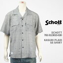 Schott Vbg Vc iqvg SCHOTT KASURI PLAID S/S SHIRT 782-3123015-020yKi/I[vJ[/J/z