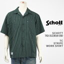 Schott Vbg TC XgCv [NVc SCHOTT SS TC STRIPE WORK SHIRT 782-3123018-350yKi/c/z