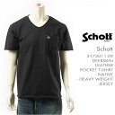 【国内正規品】Schott ショット 半袖 鹿革 ポケットTシャツ ネイティブ ジャージー（ヘビー天竺） Schott S/S DEERSKIN LEATHER POCKET T-SHIRT NATIVE 3173011-09 【ポケT Vネック コンチョ 送料無料】