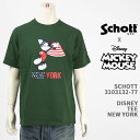 Schott Disney Vbg fBYj[ ~bL[}EX TVc SCHOTT DISNEY T-SHIRT NEW YORK MICKEY MOUSE 3103132-77yKi//z