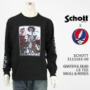 Schott Grateful Dead Vbg OCgtfbh TVc XJ[Y SCHOTT GRATEFUL DEAD T-SHIRT SKULL & ROSES 3113103-09yKi//Tz