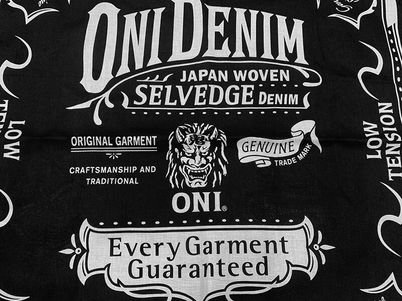 鬼デニム(ONIデニム)鬼デニムバンダナONI-BANDANA【代引き不可】【クリックポスト対応商品】