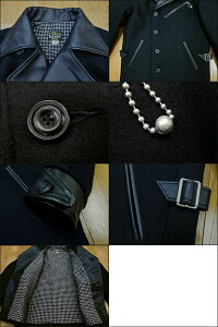 Eight-G(エイトG)“レザー切替ブラックメルトンジャケット”NO:8JK-048JK-04-14AW「P」