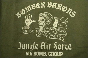 BUZZRICKSON'Sバズリクソンズ“BOMBERBARONS”半袖Tシャツ2018年モデルBR77942-18ss【クリックポスト対応商品(メール便(日本郵便))】メンズアメカジ男性半袖Tシャツ