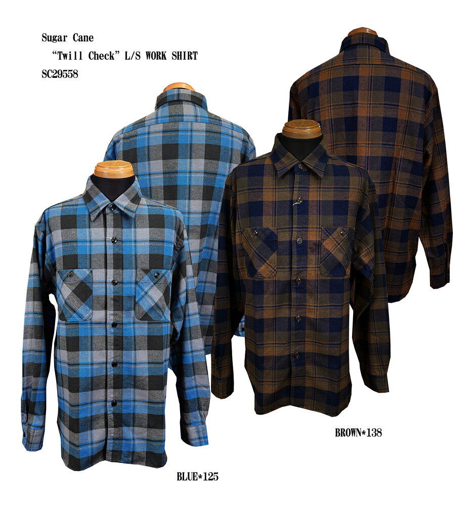 乐天商城 - Sugar Cane（シュガーケーン） “Twill Check”L/S WORK SHIRTSC29558-25AWメンズ アメカジ 男性 長袖 シャツ 日本製 国産