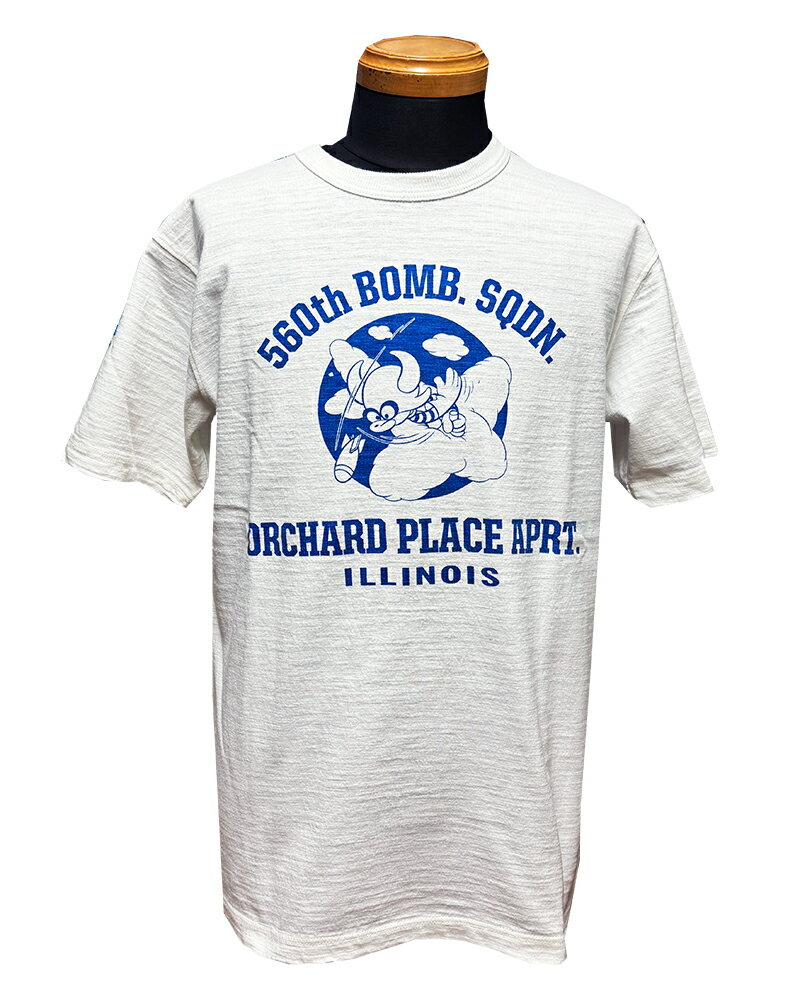 BUZZ RICKSON'S バズリクソンズ SLUB YARN T-SHIRT560th BOMB SQ. 半袖Tシャツ2024年生産モデルBR79366-24ssメンズ アメカジ 男性 半袖Tシャツ