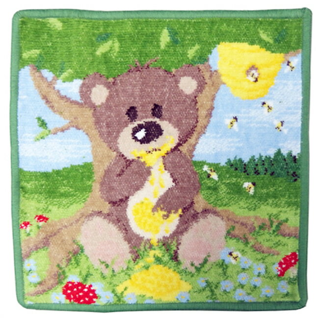 フェイラー FEILER ハンカチ ハンドタオル タオルハンカチ HONEY BEAR ハニー ベア 25 x 25cm HONEYBE25KIWI 熨斗不可 ネコポスOK クリックポストOKのサムネイル