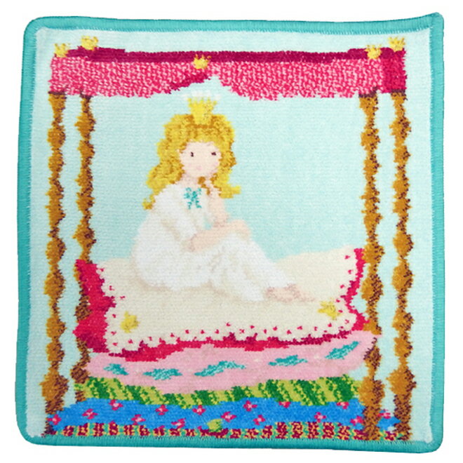 フェイラー FEILER ハンカチ ハンドタオル タオルハンカチ FAIRY TALES エンドウ豆の上のお姫さま PRINCESS AND THE PEA グリム童話 25 x 25cm PRINZES480151 熨斗不可 ネコポスOK クリックポストOKのサムネイル