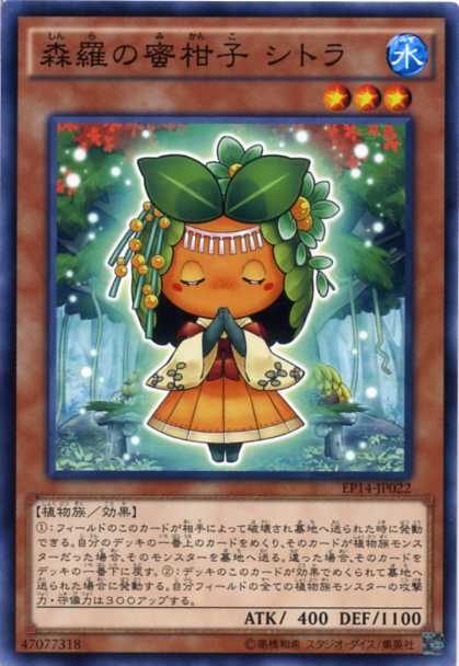 森羅の蜜柑子　シトラ　ノーマル　水属性　レベル3　EP14-JP022【遊戯王カード】