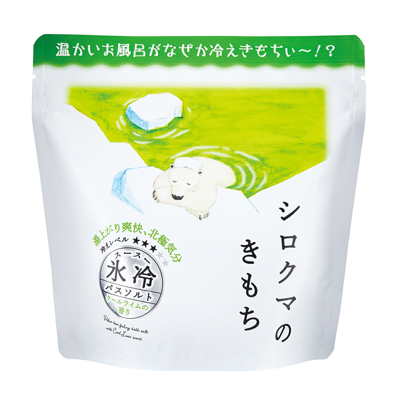 キモチ 氷冷バスソルト L シロクマのきもち お得な6回分 計量スプーン付きのサムネイル