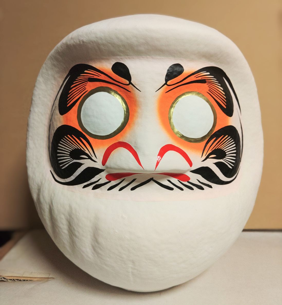 お絵かきだるま　イベント販促物 無地だるま 顔化粧あり 10号 約30cm 顔まで仕上げてある教材用だるま　白だるま 絵付けだるま　デザインダルマ 達磨