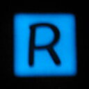 蓄光モザイクタイル22mm角 アルファベット 「R」