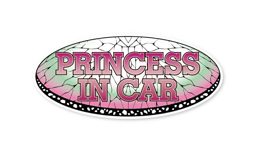 楽天蓄光堂PRINCESS IN CAR ステッカー 蝶々 胡蝶しのぶ カラー ピンク 和柄 プリンセス お姫様が乗ってます 女の子 ベビーインカー 車 シール 鬼滅 パロディ