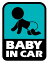 BABY IN CAR ƥå ֥롼  ֤ ΤäƤޤ  ٥ӡ󥫡   襤 饯 ver.2 SIZEw115mmh150mm