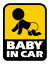 BABY IN CAR ƥå   ֤äƤޤ  ٥ӡ󥫡 ѥ 襤 饯 ver.2 SIZEw115mmh150mm