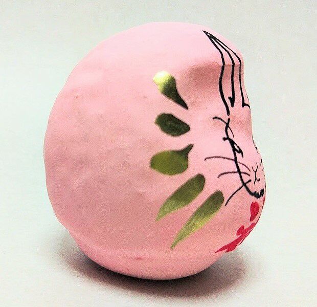 卯年 干支 達磨 うさぎ ウサギ だるま ピンク 0号 ミニサイズ 4.5cm 高崎 ダルマ
