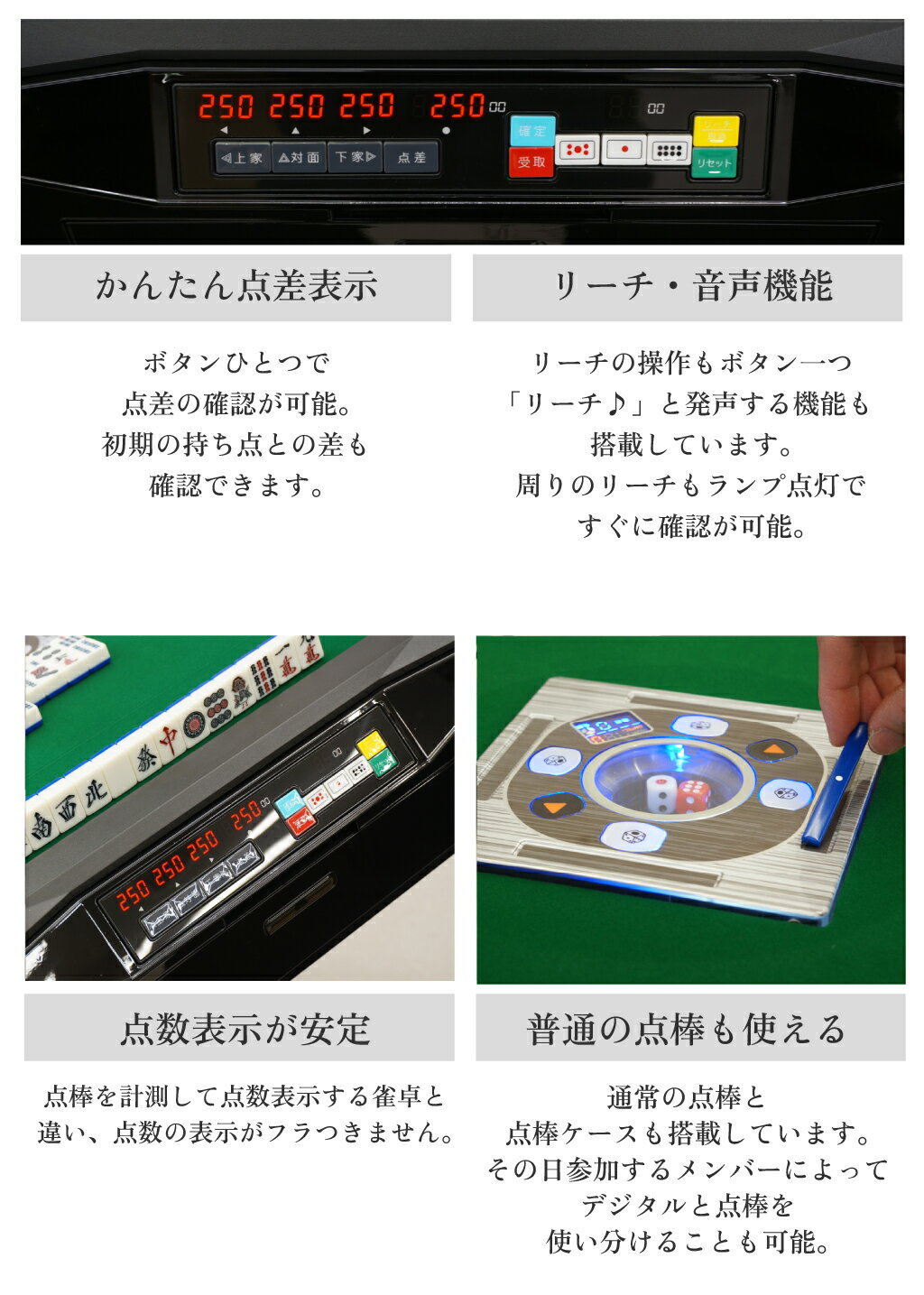 全自動麻雀卓点数表示点棒レス静音家庭用GR79Easyイージー座卓雀卓28ミリ牌日本仕様ブラック1年保証