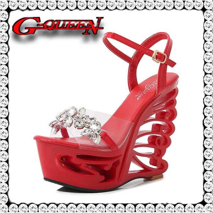 *71243【24.0cm】ビジューバタフライサンダル☆赤(レッド)☆ストラップ付【7124】【HEEL】【 キャバサンダル 】【 キャバヒール 】【サンダル ヒール　ミュール パンプス】【 キャバ サンダル 】【 キャバ ヒール 】【 クリア サンダル　】