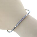 Pt900 Pt850プラチナ ブレスレット ピンクダイヤモンド 0.07ct ダイヤ 0.26ct ストレッチ バングル ライン 17cm【新品仕上済】【zz】【中古】【送料無料】(4)