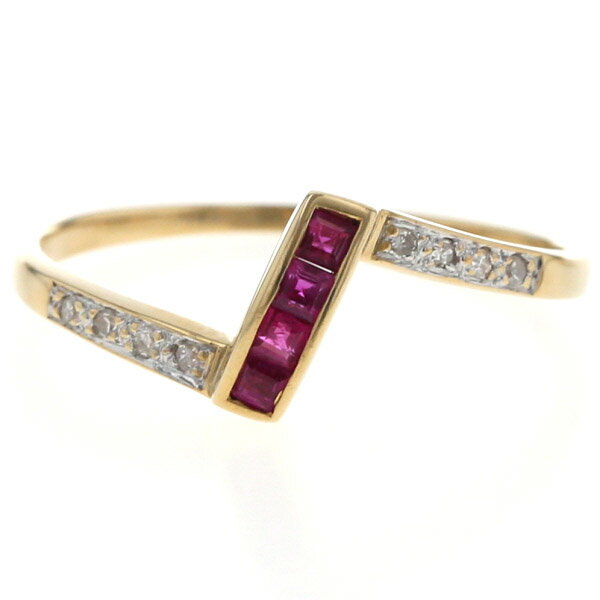 【中古】K18YGK18WGリング...