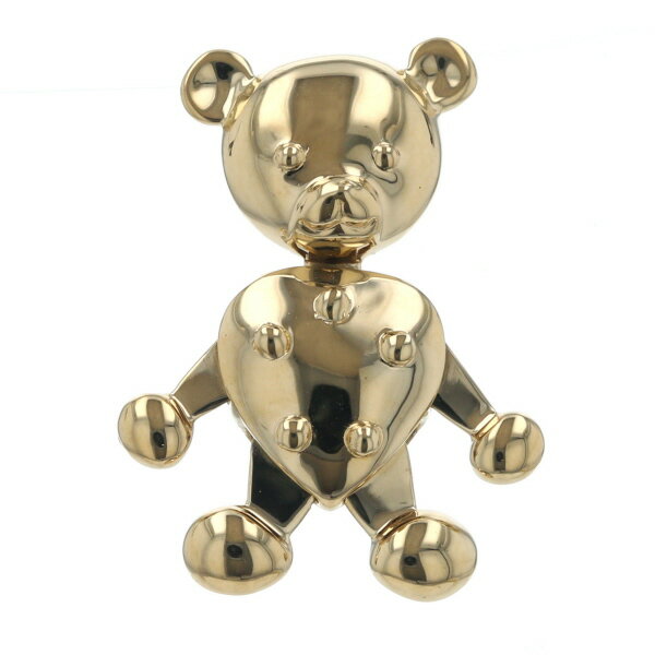 K18YG イエローゴールド ネックレストップ テディベア 熊 人形 ぬいぐるみ 手足可動 アニマル【新品仕..