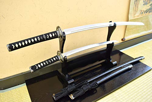 美術刀剣-模造刀天下の剣豪宮本武蔵の愛刀『武蔵二刀流海鼠鍔大小セット』