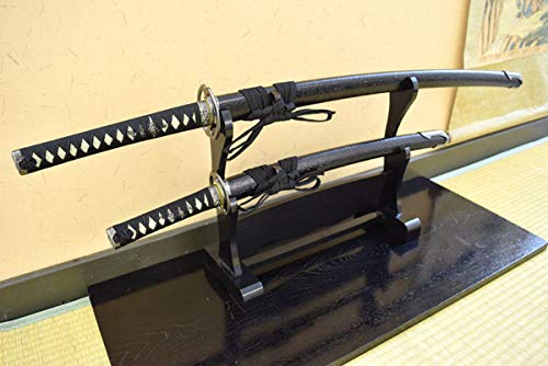美術刀剣-模造刀天下の剣豪宮本武蔵の愛刀『武蔵二刀流海鼠鍔大小セット』