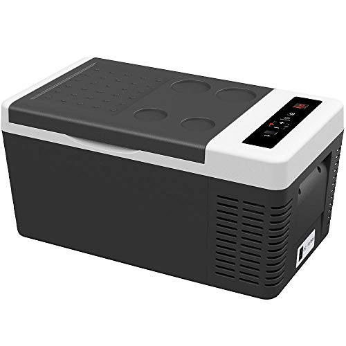 F40C4TMP18L車載冷蔵庫-22℃~10℃冷蔵冷凍25℃~55℃加温車載冷温庫急速冷凍ポータブル冷蔵庫LCD温度表示2WAY電源DC12V/24Vコンセント車中泊キャンプ緊急時適用