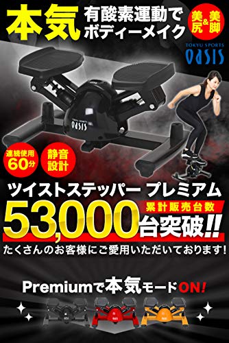 東急スポーツオアシス ツイスト ステッパー Premium 連続使用 約60分 静音 SP-400 ブラック