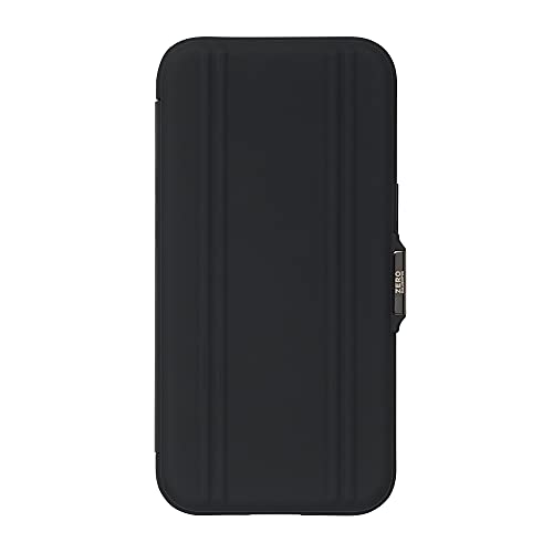 【iPhone13 Pro ケース】ZERO HALLIBURTON Hybrid Shockproof Flip Case for iPhone13 Pro 手帳型 (Black) [UNiCASE]