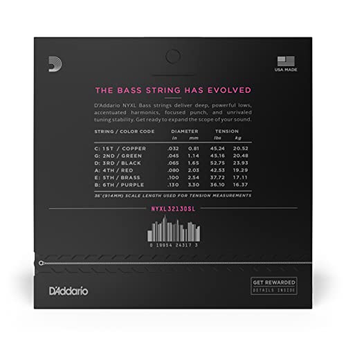 しいサウン D'Addario ダダリオ ベース弦 NYXL Super Long Scale 6弦 .032-.130 NYXL32130SL :GR ONLINE STORE として