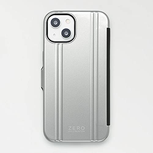 【iPhone13 ケース】ZERO HALLIBURTON Hybrid Shockproof Flip Case for iPhone13 (Silver)