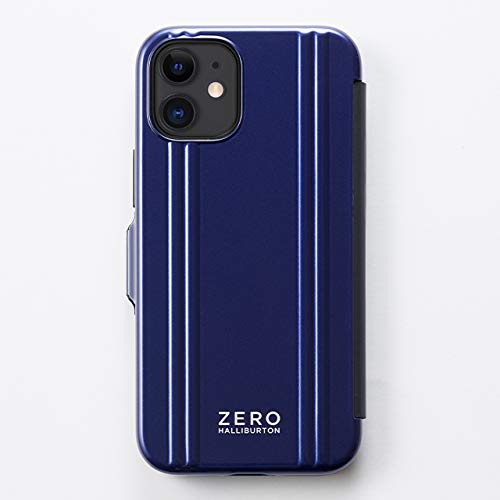 【iPhone12 mini ケース】ZERO HALLIBURTON Hybrid Shockproof Flip Case (Blue)