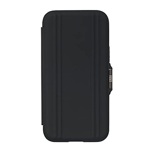 【iPhone13 mini ケース】ZERO HALLIBURTON Hybrid Shockproof Flip Case for iPhone13 mini (Black)