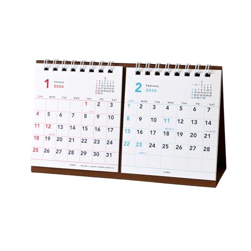 エムプラン 2026 カレンダー キュービックス 卓上 プチ 2ヶ月 ベーシック 204006-01-65 2026年 1月始まり 送料無料
