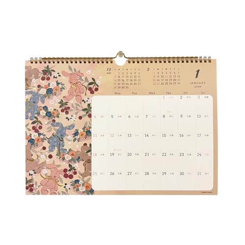 クローズピン Tomoko Hayashi 2026年 カレンダー 壁掛け B4 CL95679 送料無料