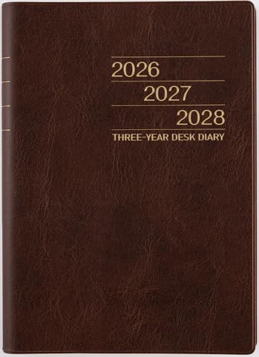 高橋 手帳 2026年 A5 3年卓上日誌 茶 No.63 (2026年 1月始まり) 送料無料