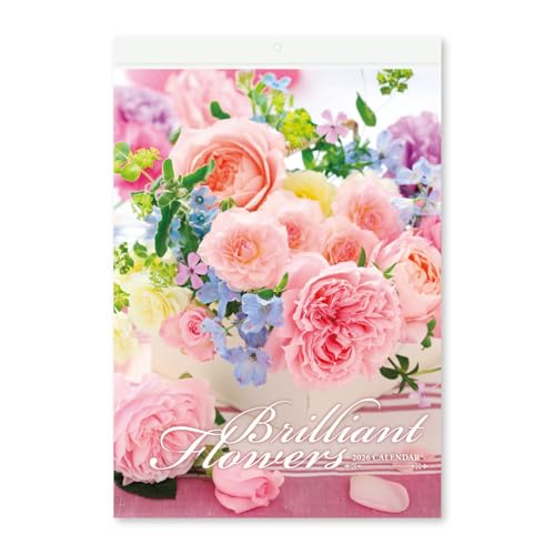 新日本カレンダー 2026年 カレンダー 壁掛け Brilliant Flowers NK4050 送料無料