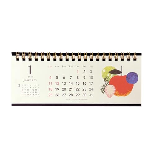クローズピン Tomoko Hayashi 2026年 カレンダー 卓上 PCスリム 旬果 CL95681 送料無料