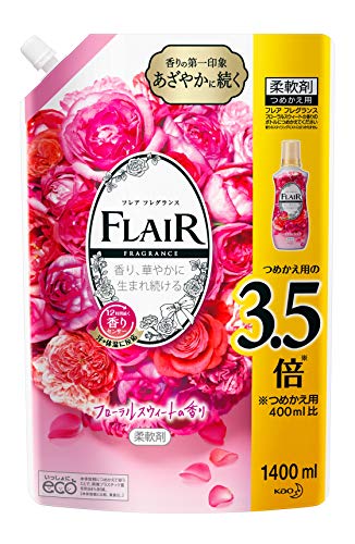 【大容量】フレアフレグランス 柔軟剤 フローラル&スウィート 詰め替え 大容量 1400ml 送料無料